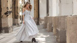 robe longue et bottes