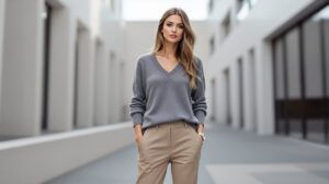 comment porter un pull col v femme