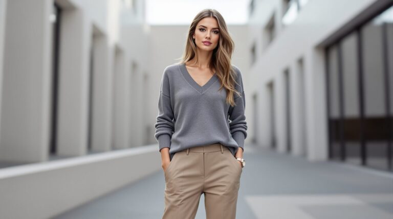 comment porter un pull col v femme