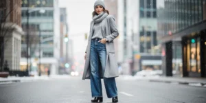 look jean large femme hiver