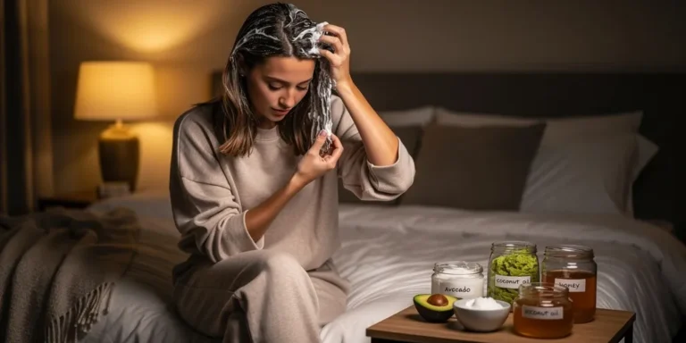 masque cheveux nuit maison