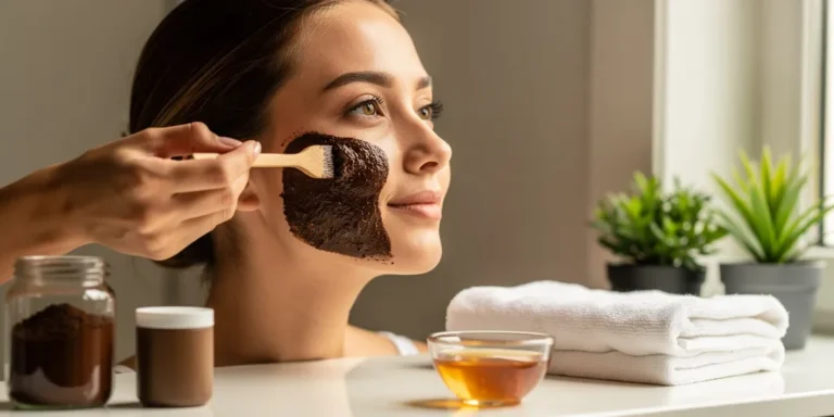 masque au café visage