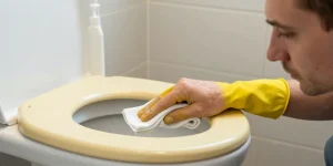 nettoyage abattant wc jaunie