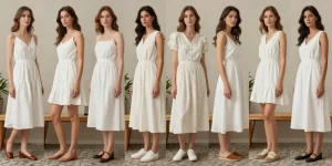 chaussure avec robe blanche