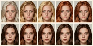 couleur de cheveux pour yeux vert et peau claire