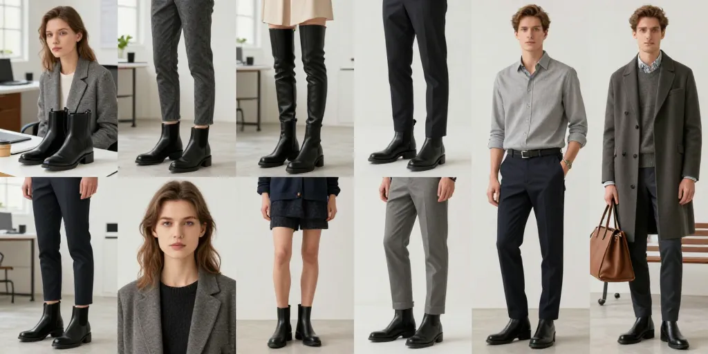 look avec bottines noires