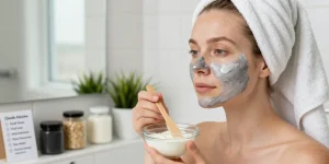 masque visage maison point noir et bouton