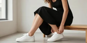 robe noire basket blanche