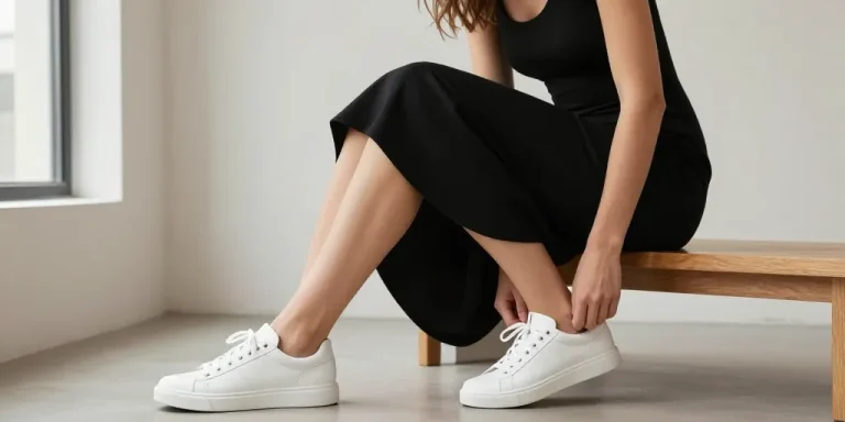 robe noire basket blanche