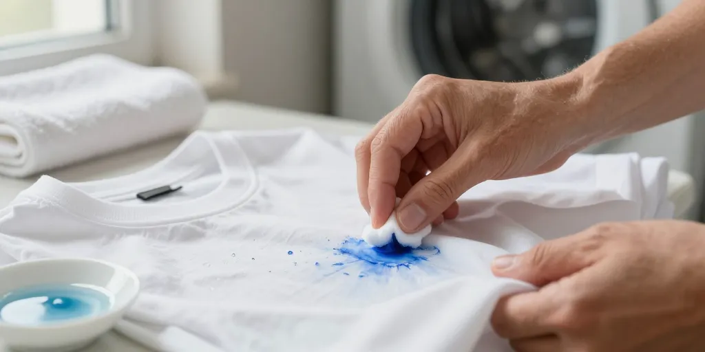 tache d encre sur coton