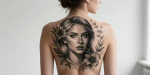 tatouage dos femme