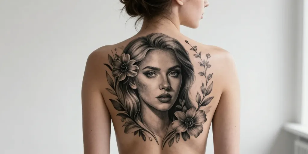 tatouage dos femme