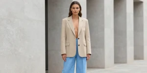 beige et bleu ciel vetement