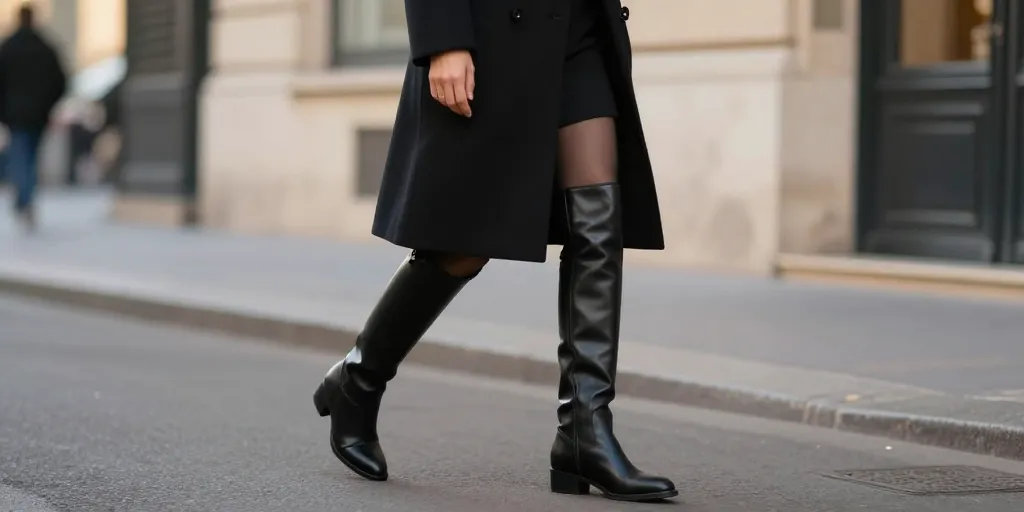 look avec bottes noires