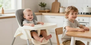 Chaise haute évolutive : ce qui change de 6 mois à 3 ans